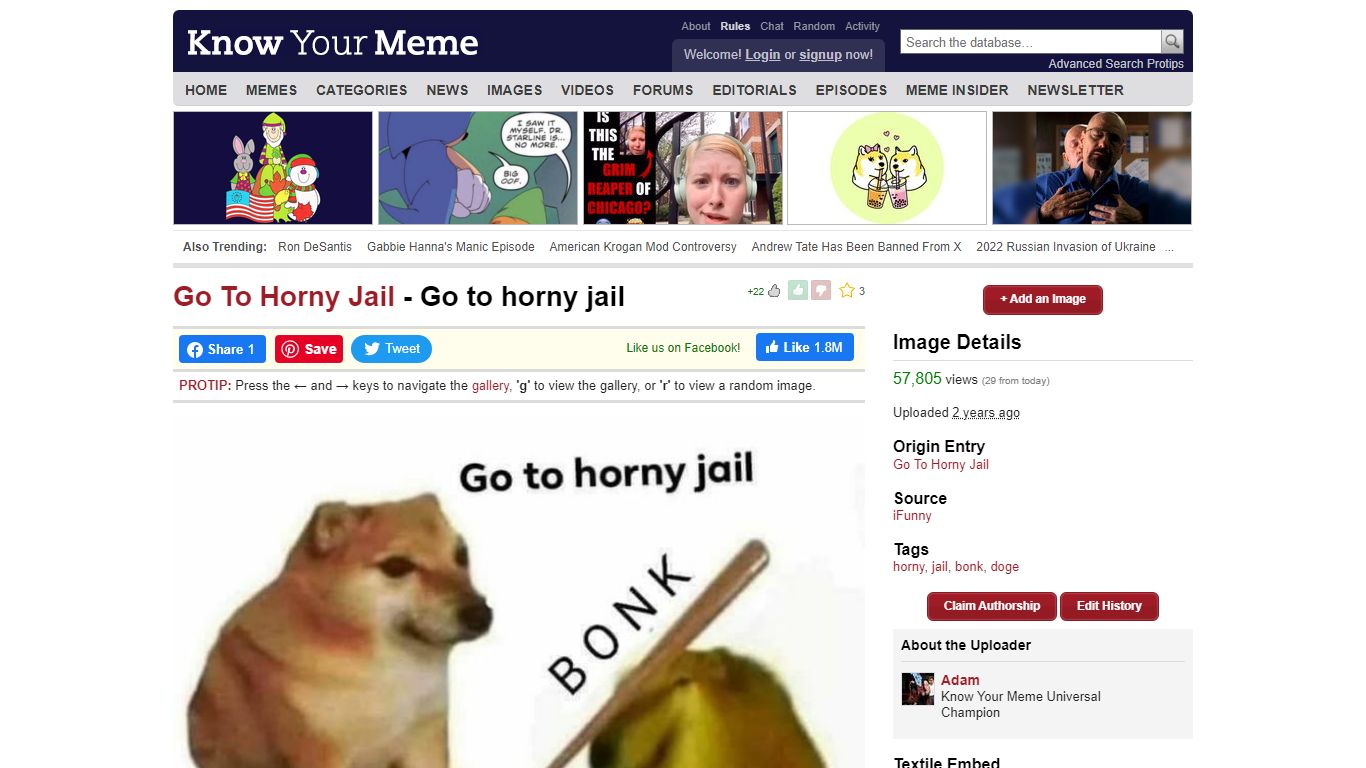 Go to horny jail | Go To Horny Jail | Know Your Meme